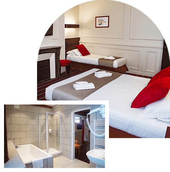 Chambres de l'hôtel de l'Univers à Saint Malo Chambres de l'hôtel de l'Univers à Saint Malo